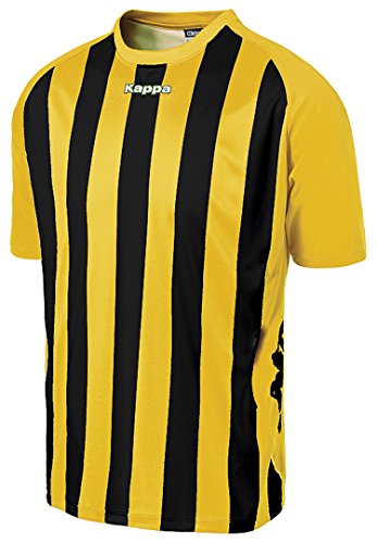 Kappa Barletta SS - Camiseta de equipación para Hombre, Color Amarillo/Negro, Talla YXL