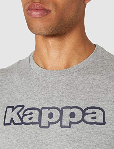 Kappa Kouk Camiseta, Hombre, Gris/Azul, M