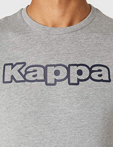 Kappa Kouk Camiseta, Hombre, Gris/Azul, M