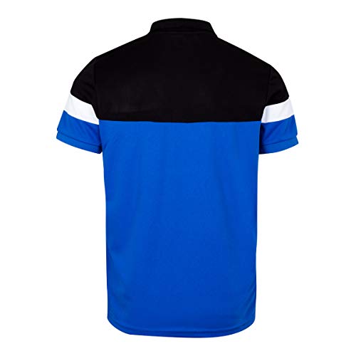 Kappa Salto Polo de Manga Corta, Hombre, Azul/Negro/Blanco, 2XL