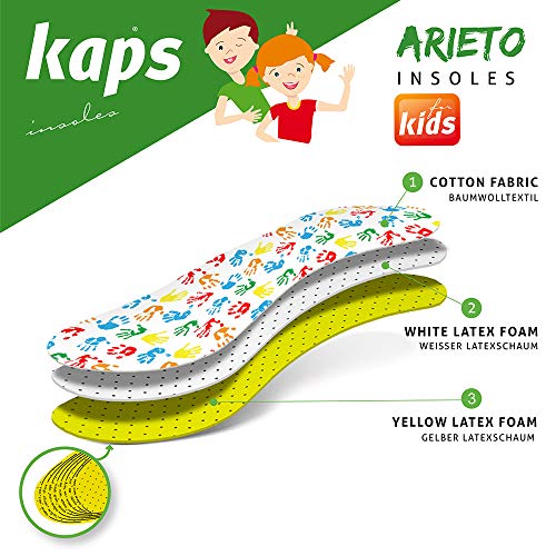 Kaps Arieto, plantillas de calzado de calidad corte a medida para niños, transpirables previenen ampollas callosas y huelen a fresco