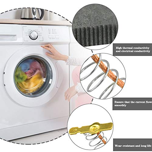 KBNIAN Escobillas de Carbón, 2 Piezas de Escobillas de Motor Electrico Escobillas para Lavadora Cepillos de Carbono para Lavadora, Compatible con Bosch Siemens 00154740/154740 - 36 x 5 x 12.5mm