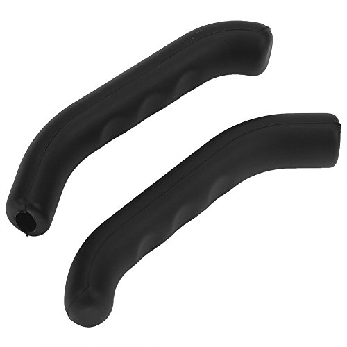 Keenso 2 Piezas Protectores para Manetas De Bici, Protector Antideslizante Impermeable para Maneta De Freno(Negro)