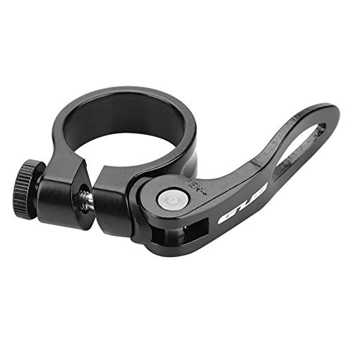 Keenso Abrazadera de Tija de Sillín de Bici, Abrazadera Aleación de Aluminio CX-18 Liberación Rápida de 31.8 mm(Negro)