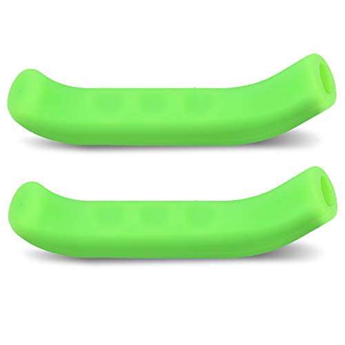 Keenso Protectores para Manetas de Bici, Agarre de Silicona Impermeable para maneta de Freno, Antideslizante (Verde)