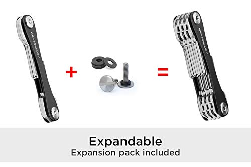 KeySmart - Llavero y Organizador de Llaves Compacto (hasta 14 Llaves, Negra)