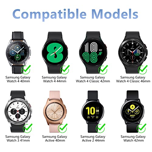 KIMILAR Pulseras Compatible con Samsung Galaxy Watch 42mm/Active/Active 2/Galaxy watch4/4 Classic 40mm 44mm 42mm 46mm Correa Cuero, Reemplazo de Banda de la Muñeca Compatible con Garmin Vivoactive 3