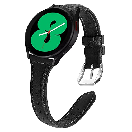 KIMILAR Pulseras Compatible con Samsung Galaxy Watch 42mm/Active/Active 2/Galaxy watch4/4 Classic 40mm 44mm 42mm 46mm Correa Cuero, Reemplazo de Banda de la Muñeca Compatible con Garmin Vivoactive 3