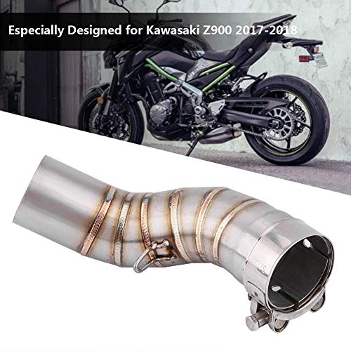 KIMISS Sistema de tubo de escape completo de la motocicleta, Enlace del tubo medio para Z900 2017-2018