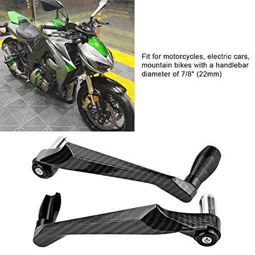 KIMISS Universal 7 / 8in 22 mm CNC Manillar de Palanca de embrague de freno Protector de mano para motocicleta, scooters, automóviles eléctricos(negro)