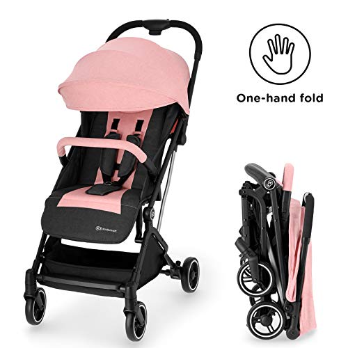 Kinderkraft Silla de Paseo Bebé INDY, Carrito, Plegable, Impermeable, Rosa