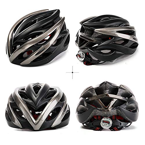 KING BIKE Casco de Bicicleta con Luz LED para Hombres Damas Casco En Los Cascos Artículos Deportivos Cascos de Bicicleta Ltd Racing Bike Mountain Shell MTB M/L(54-59CM)