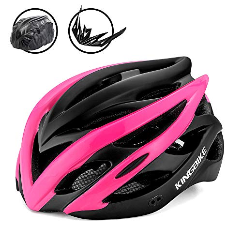 KING BIKE Casco de Bicicleta con Luz LED para Hombres Damas Casco En Los Cascos Artículos Deportivos Cascos de Bicicleta Ltd Racing Bike Mountain Shell MTB,L/XL(59-62CM)