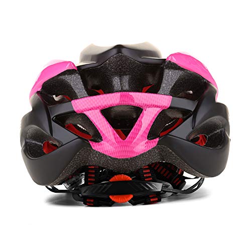 KING BIKE Casco de Bicicleta con Luz LED para Hombres Damas Casco En Los Cascos Artículos Deportivos Cascos de Bicicleta Ltd Racing Bike Mountain Shell MTB,L/XL(59-62CM)