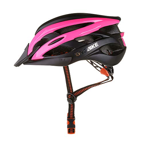 KING BIKE Casco de Bicicleta con Luz LED para Hombres Damas Casco En Los Cascos Artículos Deportivos Cascos de Bicicleta Ltd Racing Bike Mountain Shell MTB,L/XL(59-62CM)