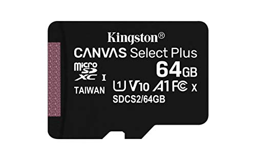 Kingston Canvas Select Plus Tarjeta MicroSD, SDCS2/64GBSP Class 10, 64 GB