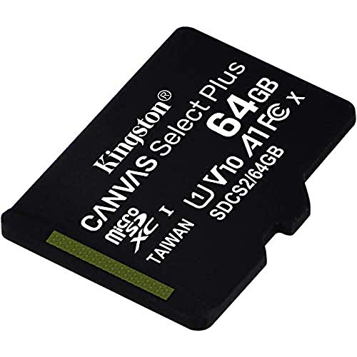 Kingston Canvas Select Plus Tarjeta MicroSD, SDCS2/64GBSP Class 10, 64 GB