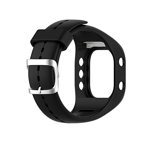 KINOEHOO Correas para relojes Compatible con Polar A300 Pulseras de repuesto.Correas para relojesde siliCompatible cona.(negro)