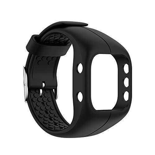 KINOEHOO Correas para relojes Compatible con Polar A300 Pulseras de repuesto.Correas para relojesde siliCompatible cona.(negro)