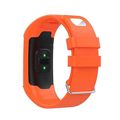 KINOEHOO Correas para relojes Compatible con Polar A360 A370 Pulseras de repuesto.Correas para relojesde silicona.(naranja)