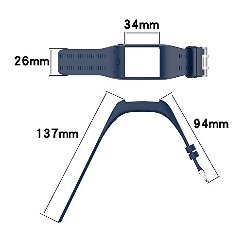 KINOEHOO Correas para relojes Compatible con Polar M600 Pulseras de repuesto.Correas para relojesde siliCompatible cona.(Azul oscuro)