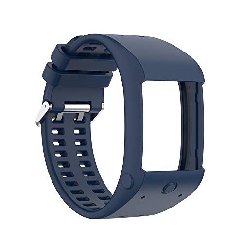 KINOEHOO Correas para relojes Compatible con Polar M600 Pulseras de repuesto.Correas para relojesde siliCompatible cona.(Azul oscuro)