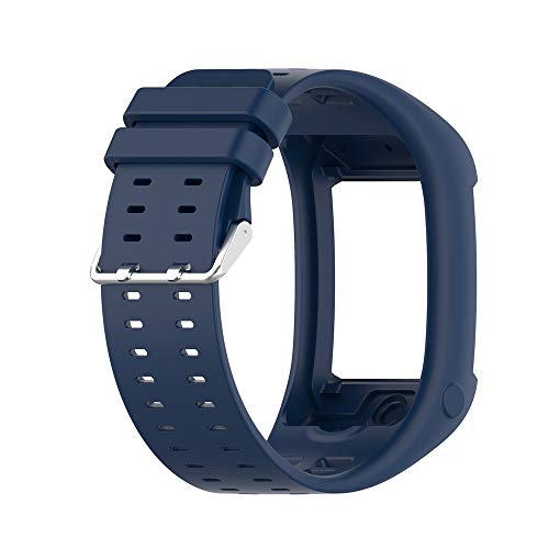 KINOEHOO Correas para relojes Compatible con Polar M600 Pulseras de repuesto.Correas para relojesde siliCompatible cona.(Azul oscuro)