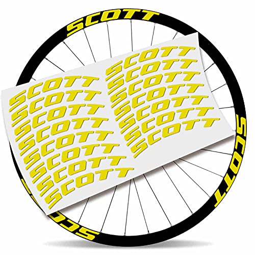 Kit Pegatinas Pegatinas Stickers LLANTA Scott 29" BTT MTB (Amarillo Fuego)