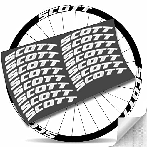 Kit Pegatinas Pegatinas Stickers LLANTA Scott 29" BTT MTB (Blanco Reflectante)