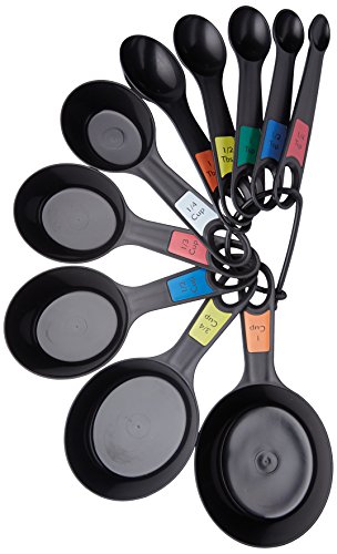 KitchenCraft Plastic Measuring Cups and Spoons (Set of 10)