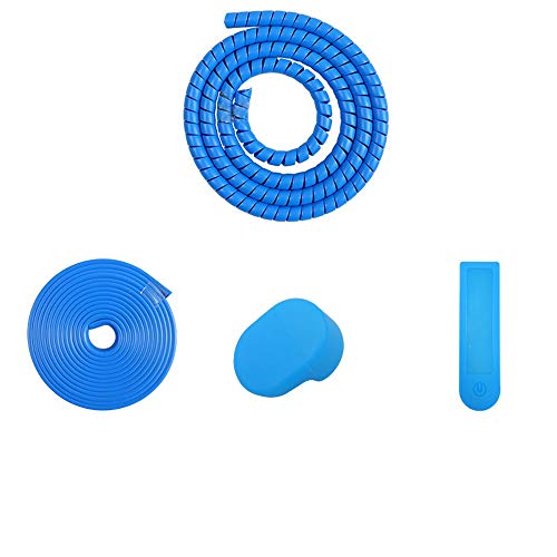 Kits de protección piezas para Xiaomi M365 Pro / M365 Scooter eléctrico 100cm Tira de protección en espiral + Protección del tablero de instrumentos + 200cm Tira de protección anticolisión (AZUL)