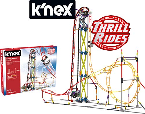 K'nex Cars Thrill Rides. Montaña Rusa Electric Inferno. Juego de Construcción con Motor.639 Piezas. A Partir de 9 años. (Ref. 41213) (Fábrica de Juguetes