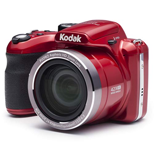 Kodak PIXPRO AZ421 Cámara Puente 16,15 MP 1/2.3" CCD 4608 x 3456 Pixeles Rojo - Cámara Digital (16,15 MP, 4608 x 3456 Pixeles, CCD, 42x, HD, Rojo)