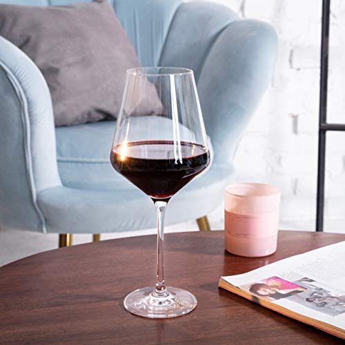 Krosno Copas de Vino Tinto | 490 ML | Avant-Garde Collection Uso en Casa, Restaurante y en Fiestas | Apto para Microondas y Lavavajillas