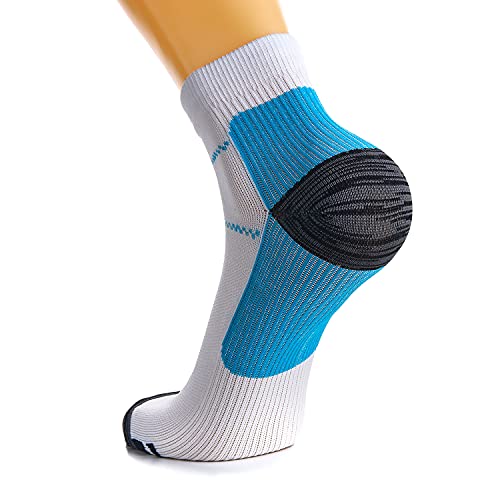 Kuzimua 6 Pares Calcetines de Running Deportivos Compresión Ligera Hombres Mujer de Deporte Transpirables (3x Negro + 3x Azul, m)