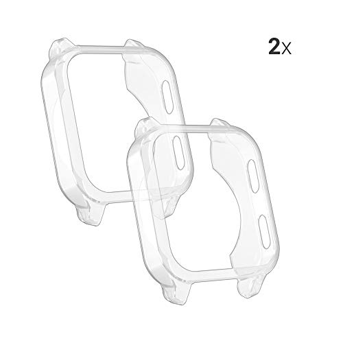 kwmobile 2X Carcasa Compatible con Garmin Venu Sq/Sq Music - Funda para Fitness Tracker en Transparente