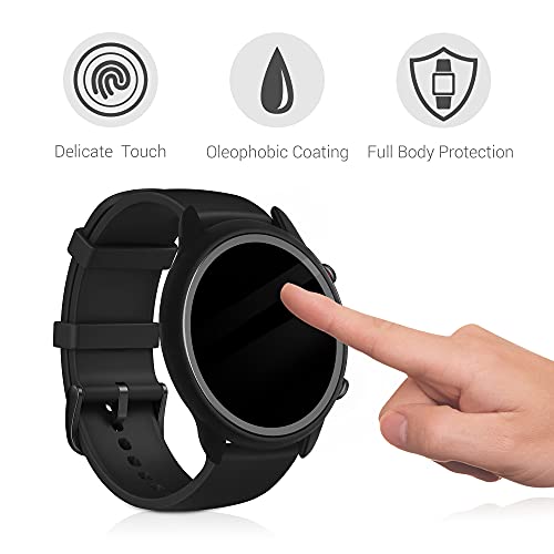 kwmobile 2X Carcasa Compatible con Huami Amazfit GTR 2 / 2e - Funda con Vidrio Templado y Marco - En Negro