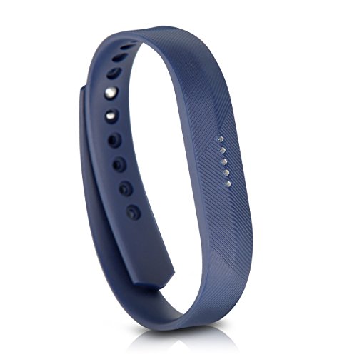 kwmobile 3X Brazalete Compatible con Fitbit Flex 2 - Pulsera de TPU para Fitness Tracker en Negro/Azul Oscuro/Antracita