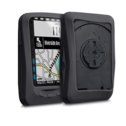 kwmobile Carcasa GPS Compatible con Wahoo Elemnt - Funda de Silicona para navegdor de Bici - Negro