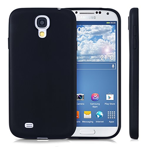 kwmobile Carcasa para Samsung Galaxy S4 - Funda para móvil en TPU Silicona - Protector Trasero en Negro Mate