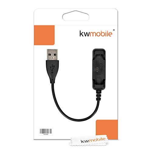 kwmobile Conector de Carga Compatible con Fitbit Flex 2 - Cable USB con Base de conexión para Fitness Tracker y smartwatch