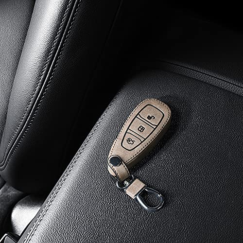 kwmobile Funda para Llave de Coche Compatible con Ford - Carcasa de Ante sintético para Mando de Coches - de Aguja magnética