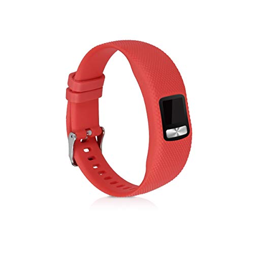 kwmobile Pulsera Compatible con Garmin Vivofit 4-2X Correa de TPU para Reloj Inteligente - Azul Oscuro/Rojo