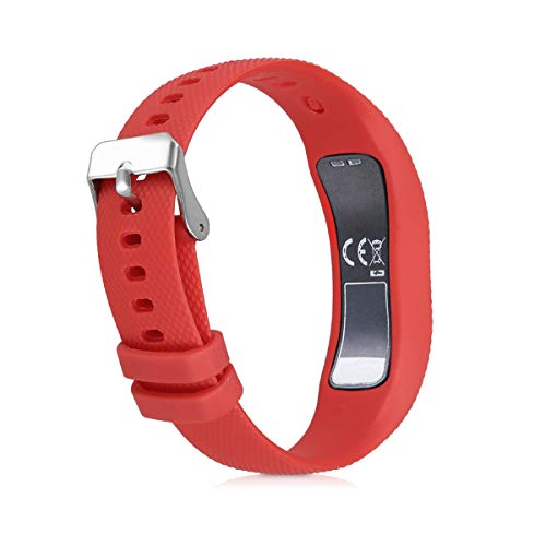 kwmobile Pulsera Compatible con Garmin Vivofit 4-2X Correa de TPU para Reloj Inteligente - Azul Oscuro/Rojo