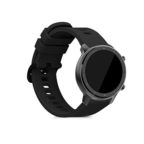 kwmobile Pulsera Compatible con Huami Amazfit GTR (47mm) / GTR 2 / GTR 2e / GTR3 / GTR 3 Pro - 2X Correa de TPU para Reloj Inteligente - Negro/Rojo