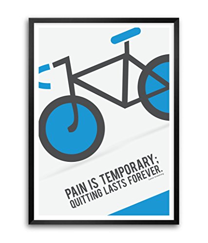 Lab NO 4 Lance Armstrong Racing Cyclist Sport Quotes Framed Poster in A3 (16.5" X 11.7")