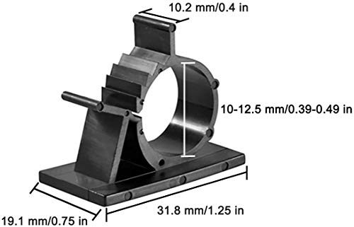 LACKINGONE 50 Pieza de Soporte de Cable de Alambre, Sujeta Cables de Plástico, Clips de Cable Ajustable, Cable Abrazadera de Alambre Organizador de Cable Eléctrico para Coche/Oficina/Casa
