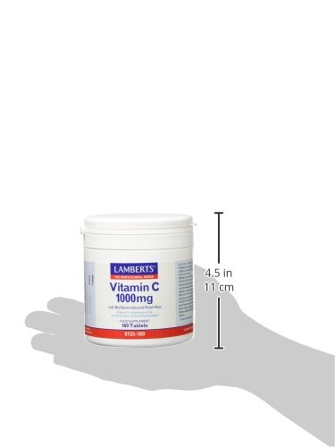 Lamberts Vitamina C 1000mg con Bioflavonoides y Escaramujo - 180 Tabletas