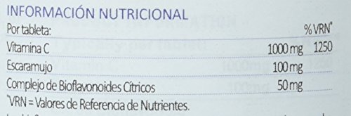 Lamberts Vitamina C 1000mg con Bioflavonoides y Escaramujo - 180 Tabletas