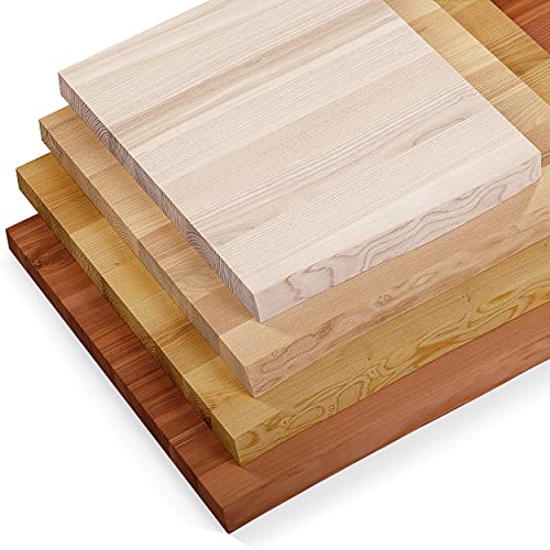 LAMO Manufaktur Encimera para Lavabo Encimera de Baño Encimera de Madera con Borde Vivo Estante de Baño, 150x50 cm (LxA), Color Natural, Sin Accesorios de Montaje, LWP-01-A-002-CN